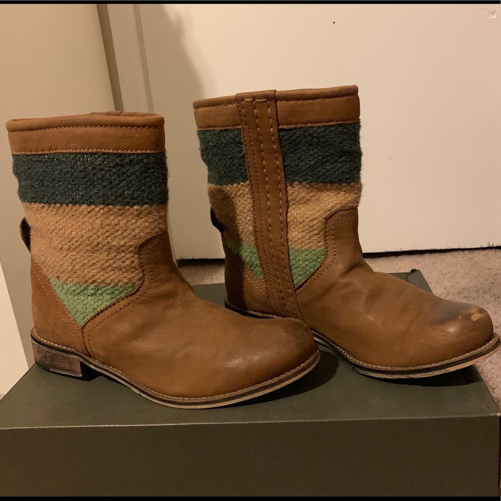 Seychelles Brown Leather Mid-Calf Boots Size 7